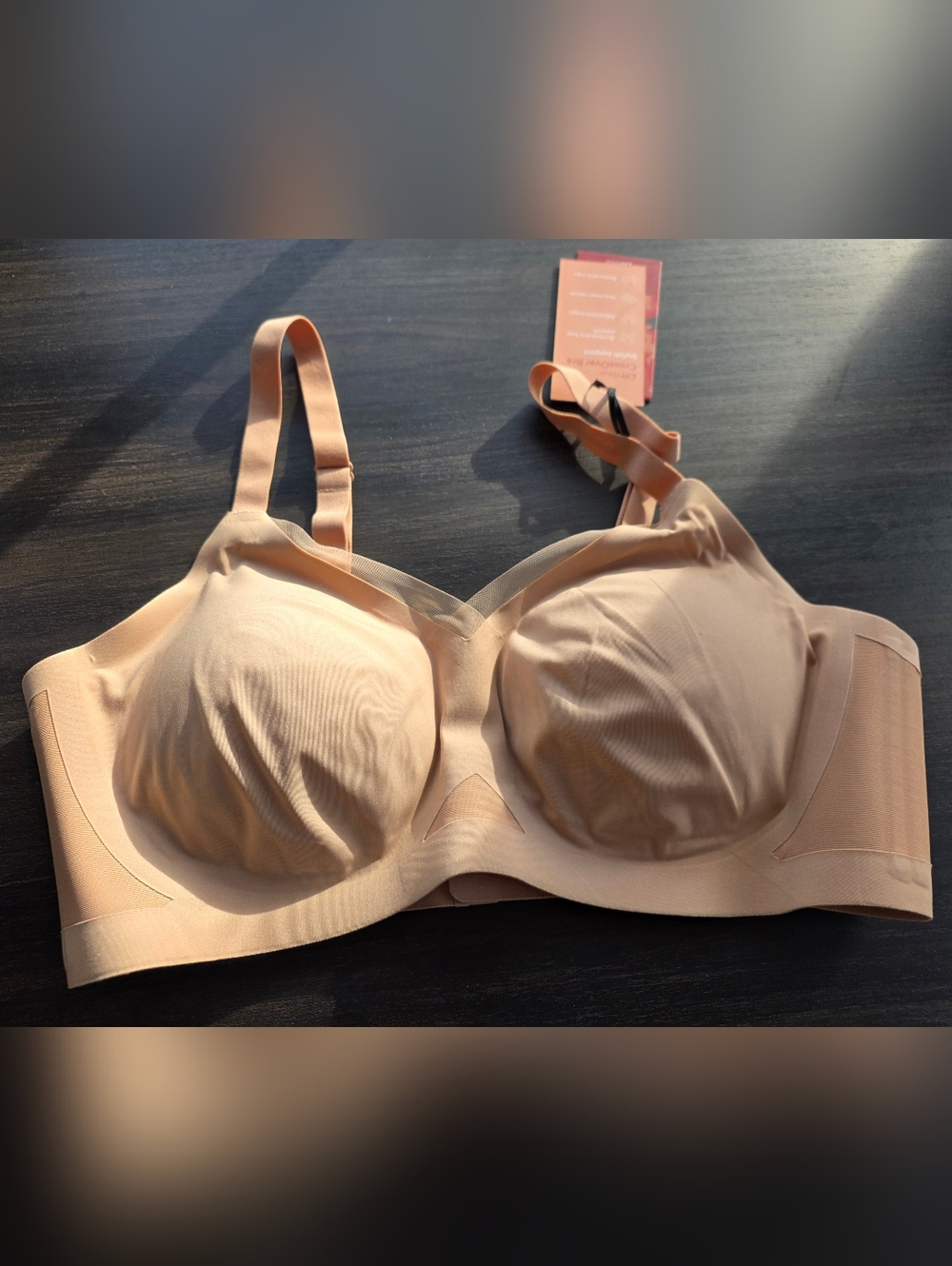 HONEYLOVE LiftWear Crossover Bra – Beige/Nude – Size 1X (40C/D) – NWT